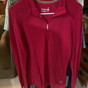 Smartwool Women's Bold Red Half-Zip Hoodie